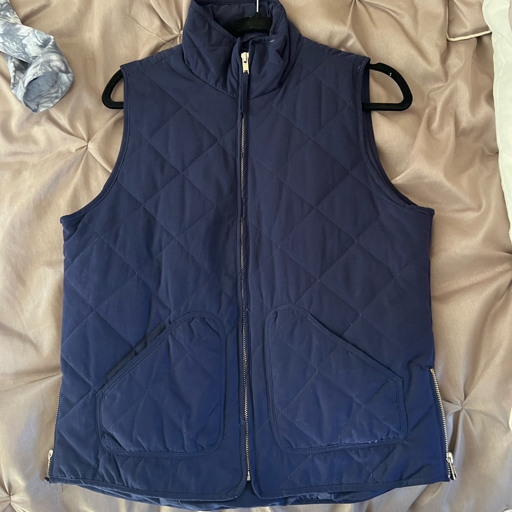 Navy quilted vest
